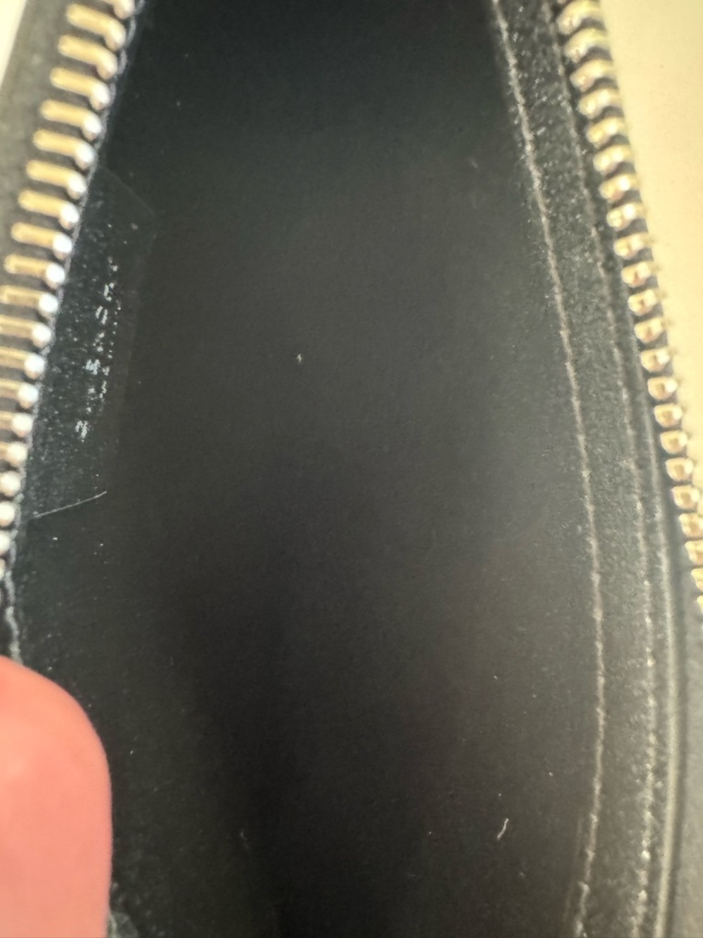 Givenchy Black Leather Flat Zip Pouch with Silver Hardware NWOT - Picture 6 of 7